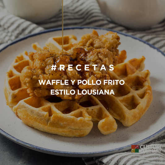 WAFFLE Y POLLO FRITO ESTILO LOUSIANA