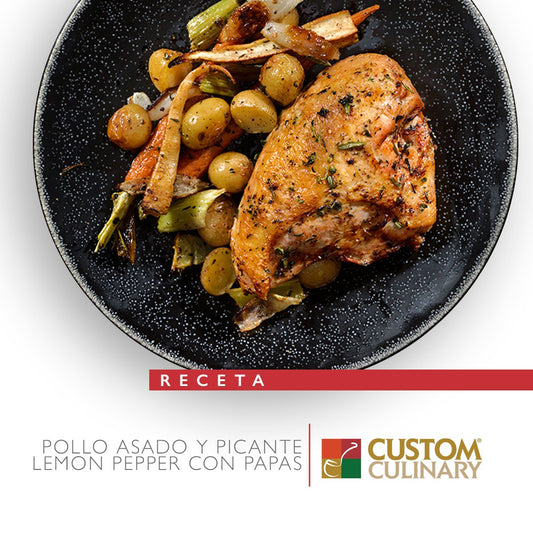 POLLO ASADO Y PICANTE LEMON PEPPER CON PAPAS - Custom Culinary México