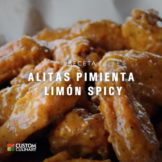 Receta de Alitas Pimienta Limón Spicy - Custom Culinary México
