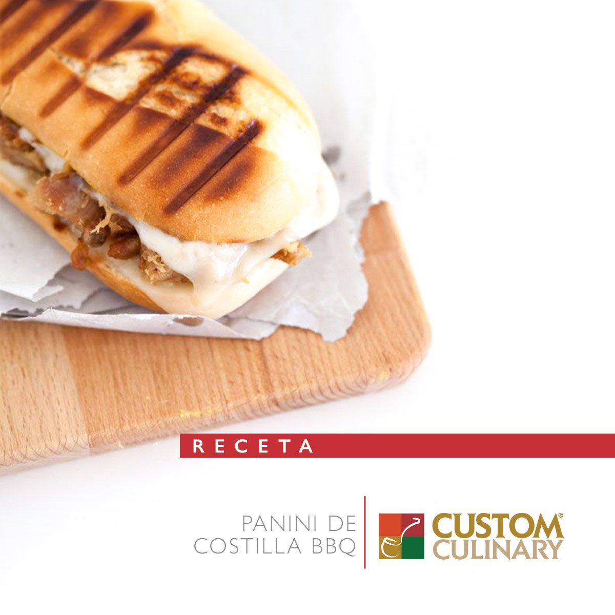 PANINI DE COSTILLA BBQ - Custom Culinary México