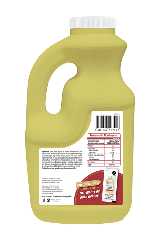 Salsa Blanca Piquín Limón 3.45Kg